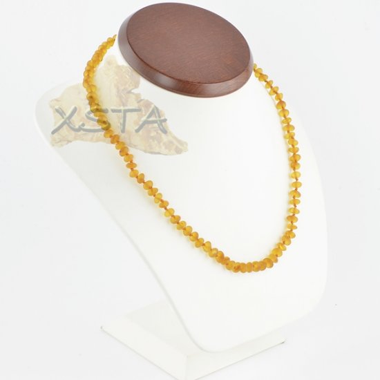 Amber raw necklace honey baroque